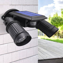 Doble foco ajustable colector Solar de la luz del Sensor de movimiento al aire libre de energía Solar seguridad lámpara impermeable COB LED de luz Solar 2024 - compra barato