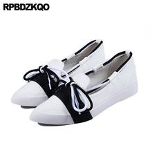 Platform Italian Flats Thick Sole China Pointy Black And White Bow Elevator Pointed Toe Slip On Designer Shoes Women Luxury 2021 2024 - buy cheap