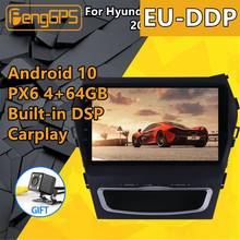 Radio con GPS para coche, reproductor multimedia con Android, PX6, unidad principal de navegación, estéreo, para Hyundai IX45/Santa Fe 2013 2014 - 2018 2024 - compra barato