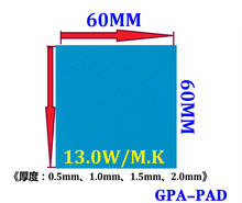 13.0 W/mK GPU CPU Heatsink Cooling Conductive Silicone Pad 60mm*60mm*1mm Thermal Pad High Quality Laptop Chip Phone Heat Sink 2024 - buy cheap