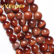 5A Natural Stone Orange Tiger Eye Beads Round Loose Beads For Jewelry Making Diy Bracelet Necklace Accessories 4 6 8 10 12mm 15" 2024 - buy cheap