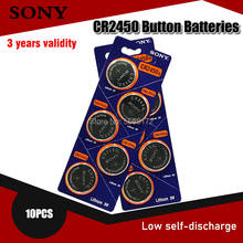 Sony-baterías de litio 100% originales para relojes, dispositivos auditivos, podómetro, botón, pila de moneda, 3V, 2450 mah, CR2450 CR 550, 10 Uds. 2024 - compra barato