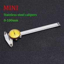 Dial Micro Vernier Caliper 0-100mm Mini Measuring Tool High Precision Stainless Steel Measuring Instrument Work Measurement Tool 2024 - buy cheap