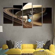 Contemporary Canvas Wall Art Pictures HD Poster 5 Pieces Star Trek Starship Enterprise Framework Canvas Painting for Living Room 2024 - buy cheap