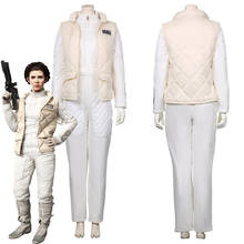 Disfraz de Leia Organa de Star Wars, traje para cosplay, mono, chaleco, para Halloween y Carnaval 2024 - compra barato