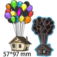 Balloon & casa corte de metal dados scrapbooking diy álbum cartão de papel artesanato gravação estêncil dados cortes 2024 - compre barato