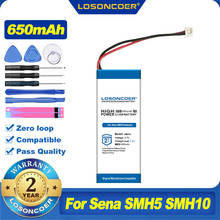 100% Original LOSONCOER 650mAh Battery For Sena SMH10 SR10 Headset Earphone 2024 - buy cheap