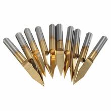 10Pcs 30Degree 30mm 0.2mm Tip End Mill Cutter Titanium Milling Cutters Coated Carbide PCB Engraving CNC Cutter Bit Router Tool 2024 - buy cheap