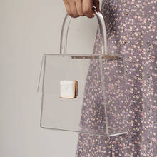 Bolsa de mão feminina transparente acrílica, bolsa transversal de ombro para festa casamento 2024 - compre barato