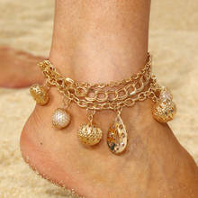 ZOSHI Fashion Multi Layers Gold Anklets for Women Delicate Charms Ankle Bracelet Summer Beach Jewelry Pearl Beads Chain Anklet 2024 - buy cheap