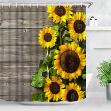 Sunflower Flowers Shower Curtain 4PCS/Set Washable Polyester Bath Curtain Toilet Cover Mat Set Non Slip for Bathroom home decor 2024 - buy cheap