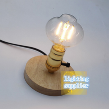 bedroom bedside reading Lighting fixture Vintage Industrial Table lamp Light Edison Bulb Wooden Desk Lamp E27 (Wood/Black/beige) 2024 - buy cheap