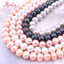 7-8mm Nearround Freshwater Pearl Cultured Beads Loose Natural Stone Beads For DIY Necklace Bracelat Jewelry Making Strand 15" 2024 - buy cheap