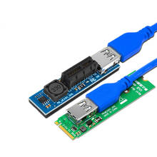NVME M.2 m-key a PCI-E X1 Riser PCI Express Card conector PCIE 1X Riser 60cm USB3.0 Cable adaptador de puerto de extensión PCIE 2024 - compra barato