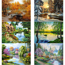 5D DIY Landscape Diamond Painting Scenery Pictures Diamond Embroidery Full Square Round Drill Rhinestones Crafts Home Decor Gift 2024 - buy cheap