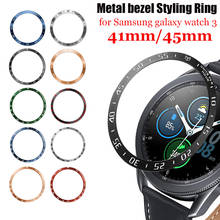 Bezel Ring Metal Cover for Samsung Galaxy Watch 3 45mm 41mm strap Adhesive case Smart Watch Galaxy Watch3 Accessories new 2024 - buy cheap