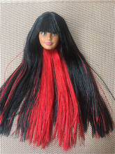 Black Red Two Color Hair Doll Heads Rare Face ST Doll Heads Soft Quality Hair 1/6 Doll Parts New Collection Doll Accessories 2024 - buy cheap