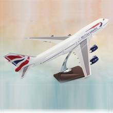 Avião de modelo britânico b747, 45-47cm, avião de resina fundida, air a380, brinquedo de avião 1:150 2024 - compre barato