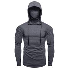 Mask Men hoodie Winter Sports Splice man hoodies Streetwear Large Open-Forked Male Long Sleeve Sweatshirt sudaderas hombre 2024 - buy cheap