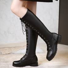 Big Size 9 10 11-17 boots women woman winter boots women women shoes botas Willow cross binding with round head 2024 - buy cheap