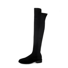 Big Size 9 10 11 12 thigh high boots knee high boots over the knee boots women ladies boots	shoes woman winter boots women 2024 - buy cheap