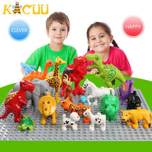 Figuras de modelos de la serie Animal, grandes bloques de construcción, León, Panda, juguetes educativos para niños, regalos para niños 2024 - compra barato