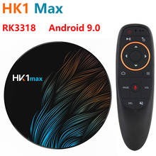 2020 Новый HK1 MAX Смарт ТВ коробка RK3318 BT4.0 2,4G 5,8G WiFi медиаплеер Декодер каналов кабельного телевидения компьютерной приставки к телевизору 16G 32 ГБ, 64 ГБ, Android 9,0 ТВ коробка 2024 - купить недорого