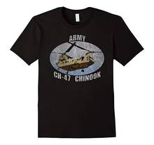 Армейская футболка для транспортировки вертолета Chinook Ch 47 Летняя хлопковая Футболка с О-образным вырезом короткий рукав мужская футболка новый S-3XL 2024 - купить недорого