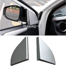 For Toyota RAV4 2014 2015 2016 2017 2018 Car Body Style Cover ABS Silver Inner Front Head A Column Lamp Frame Triangle Trim 2pcs 2024 - buy cheap