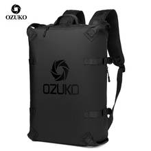Рюкзак OZUKO мужской водонепроницаемый для ноутбука 15,6 дюйма, модный уличный ранец для подростков, сумка для путешествий 2024 - купить недорого