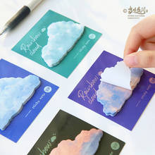 30 Pcs /pack Colorful clouds Sticky Notes Memo Pad Diary Stationary Flakes Scrapbook Decorative scenery N Times Sticky 2024 - buy cheap