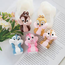 Diy Epoxy Mold Car Decoration Cute Squirrel Plaster Silicone Mold Food Grade Cake Mold Resin Mould Candle Making Soap Form 2024 - buy cheap