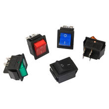 5PCS 31*25*35mm 4 Pinos Engatamento Rocker Interruptor Interruptor I/O Com Luz 16A 250VAC 20A 125VAC