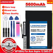 LOSONCOER 5600 мАч последняя продукция AP16B4J Аккумулятор для ноутбука Acer Aspire Switch Alpha 12 SA5-271 батареи + быстрое прибытие 2024 - купить недорого