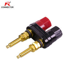 Acopladores hifi 1 peça, conector de cabo, cabeças duplas 4mm, poste de ligação, terminais de fio, cobre com banhado a ouro 2024 - compre barato