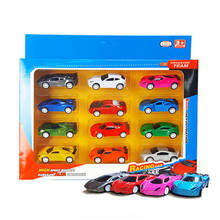12pcs/set juguete de modelo de coche tira móvil coche modelo de vehículo niño Mini chico Diecasts para niños regalos 2024 - compra barato