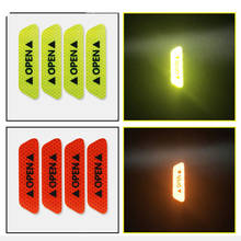 4Pcs/Set Car Door Stickers DIY Car OPEN Reflective Tape Warning Mark for Ford Focus Fusion Escort Kuga Ecosport Fiesta Falcon 2024 - buy cheap