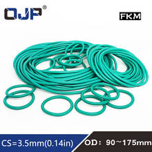 Rubber Ring Green FKM O ring Seal CS 3.5mm OD90/92/95/97/100/105/110/120/130/175mm Rubber ORings seal Oil Ring Gasket Washer 2024 - buy cheap