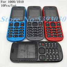 10Pcs/Lot New Full Housing Cover Case For Nokia 101 1000 101 1010 Front Frame+Battery Door+Middle Cover+keypads 2024 - buy cheap