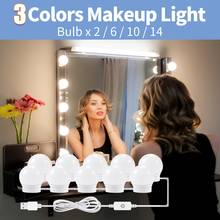 Светодиодный светильник для зеркала для макияжа, лампа для нанесения макияжа, цветная лампа с регулируемой яркостью, с USB, 8 Вт, 12 Вт, 16 Вт, 20 Вт 2024 - купить недорого