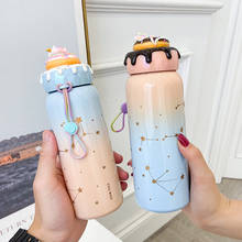 Pastry vacuum Water Bottle 304 stainless steel gradient water cup creative cartoon cute cup Vacuum Flasks Creative Travel bottle 2024 - buy cheap