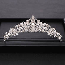 Trendy Bridal Crown Tiara Wedding Hair Accessories Silver Color Crystal Princess Crowns Bridal Headpiece Women Hair Jewelry 2024 - buy cheap