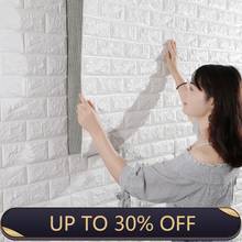 Pegatinas de pared 3D para sala de estar, papel de pared con patrón de ladrillo, adhesivo para dormitorio de niños, decoración del hogar, papel tapiz autoadhesivo 2024 - compra barato