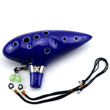 Professional 12 Hole Alto Tone C Ocarina Flute Ceramic Musical Instruments Smoked Burn Blue Inspired Beginner Accessories 2024 - buy cheap