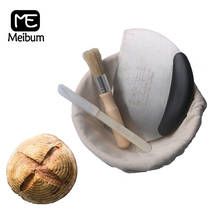 Meibum-cesta de mimbre para fermentación de pan Banneton, cestas de prueba de masa, delineador de lino, cuchillo, raspador, herramientas para hornear 2024 - compra barato