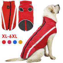 Roupas de cão inverno reflexivo quente cão pet jaqueta impermeável à prova de vento pet casaco para cães grandes xl xxl 3xl 4xl 5xl 6xl ropa perro 2024 - compre barato