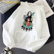 Sudadera con capucha harajuku kawaii totoro Spirit Away para mujer, Studio Ghibli de Anime japonés, sudadera para mujer Miyazaki Hayao, top 2024 - compra barato