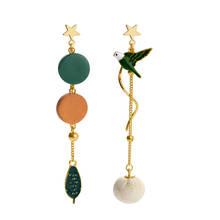 MISANANRYNE Fashion Asymmetricl Birds Earrings Geometric Round Drop Earrings for Women Long Tassel Dangle Earring Party Jewelry 2024 - buy cheap