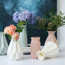 Vasos de cerâmica imitação vaso de flores cesta de plástico mesa plantas de mesa casa decoração de bonsai nórdico 2024 - compre barato