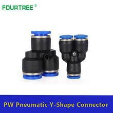 Pipe Fittings Plastic Pneumatic Connector Quick Push For Air Connecting PY PW Connection 4 /6/8/10/12/16mm Y-Shape 2024 - buy cheap